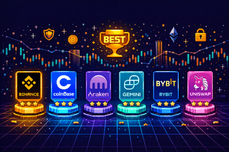 Crypto exchange showdown with best logos